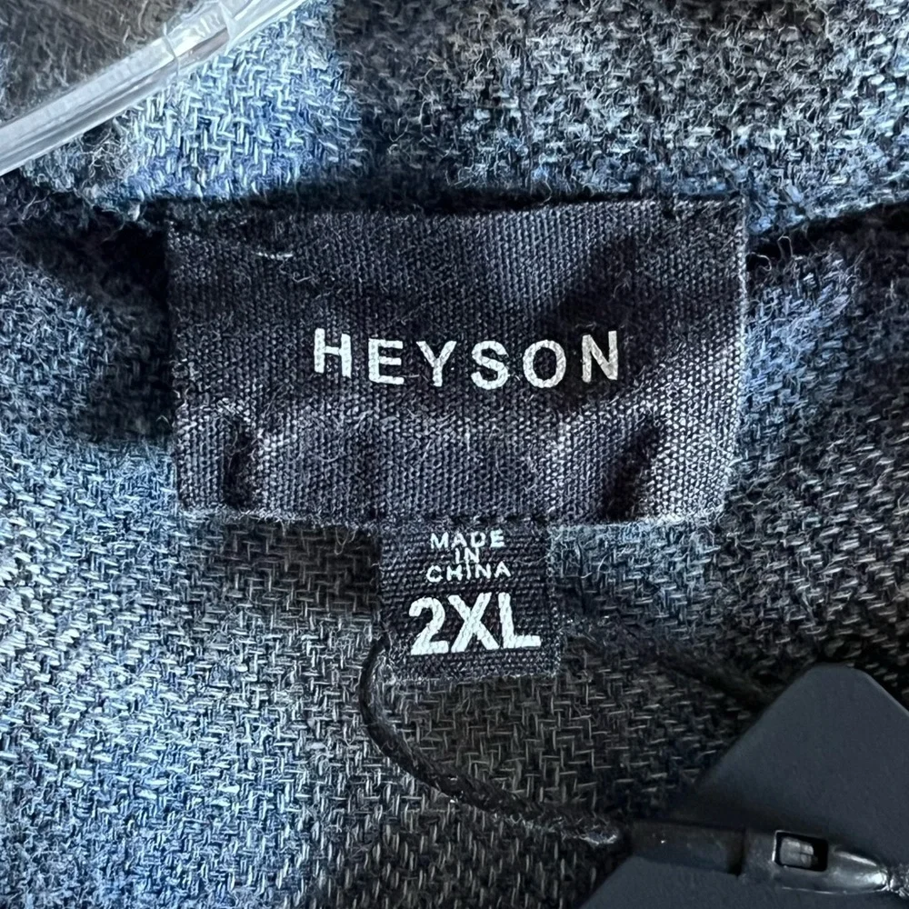 HEYSON Distressed Blue Plaid Jacket
